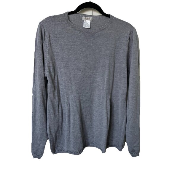 Bartolini Merino Wool Sweater Womens XL Gray Knit Pullover Made in Italy - Picture 1 of 6